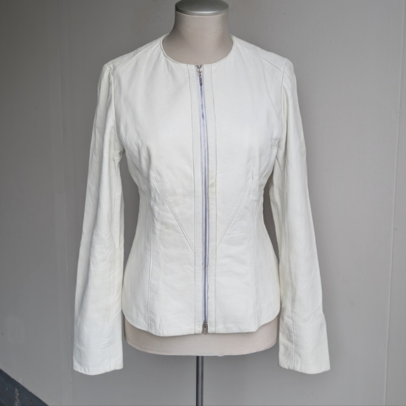 Danier Jackets & Blazers - Danier White Leather Jacket